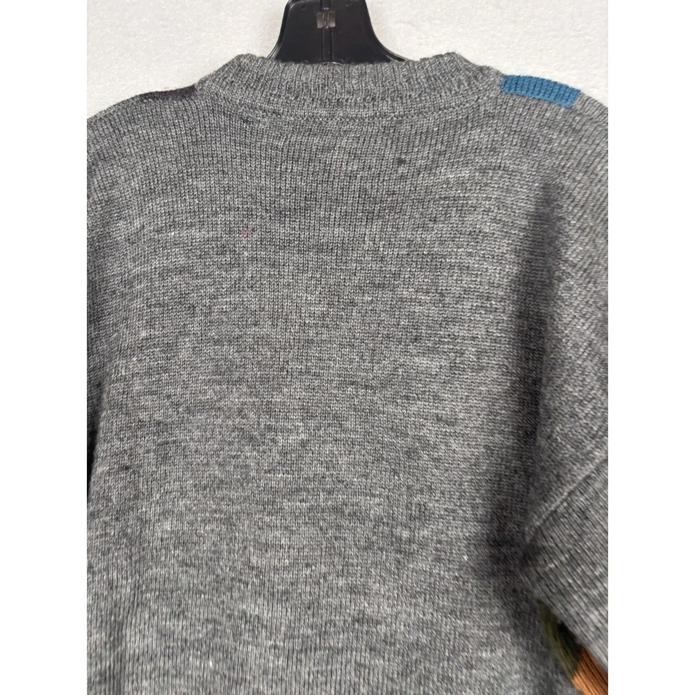 Vintage Morris & Porter Sweater Mens Medium Multicolor Argyle Wool Crewneck 80s